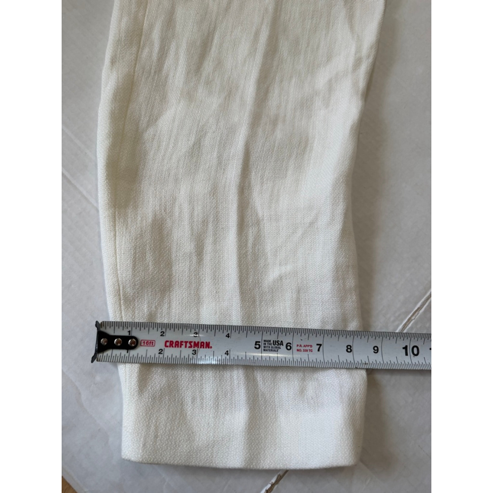 NWT Women's Massimo Dutti White Linen Trousers Size 4 - Picture 11 of 13